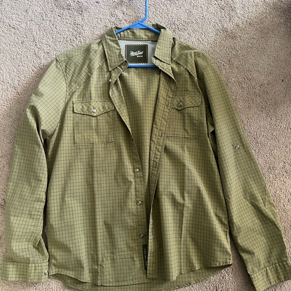 Howler Brothers Green Plaid Button-Up Shirt